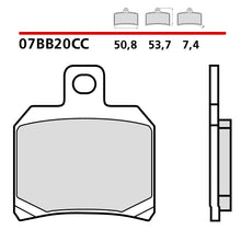 Carica l&#39;immagine nel visualizzatore Galleria, BREMBO - PASTIGLIA MESCOLA CC 07BB20CC Posteriore