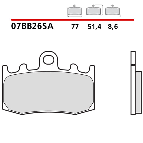 BREMBO - PASTIGLIA MESCOLA SA 07BB26SA Anteriore