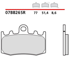 Carica l&#39;immagine nel visualizzatore Galleria, BREMBO - PASTIGLIA MESCOLA SR 07BB26SR Anteriore