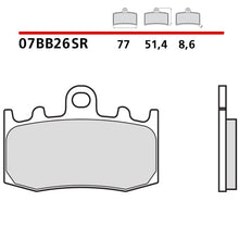Carica l&#39;immagine nel visualizzatore di Gallery, BREMBO - PASTIGLIA MESCOLA SR 07BB26SR Anteriore