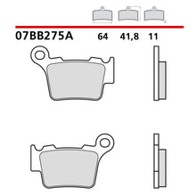 Carica l&#39;immagine nel visualizzatore di Gallery, BREMBO - PASTIGLIA MESCOLA GENUINE 07BB275A Posteriore