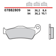 Carica l&#39;immagine nel visualizzatore Galleria, BREMBO - PASTIGLIA MESCOLA CC 07BB2809 Posteriore