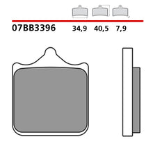 Carica l&#39;immagine nel visualizzatore di Gallery, BREMBO - PASTIGLIA MESCOLA GENUINE 07BB3396 Anteriore