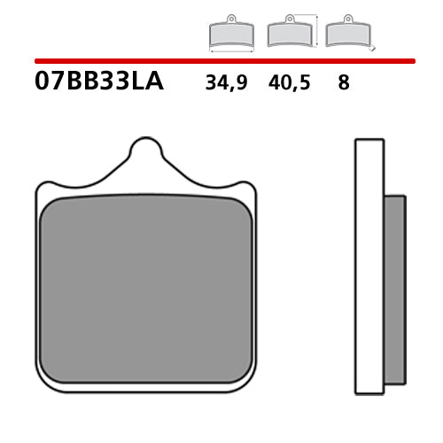 BREMBO - PASTIGLIA MESCOLA LA 07BB33LA Anteriore