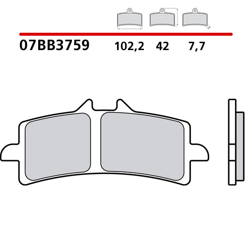 BREMBO - PASTIGLIA MESCOLA GENUINE 07BB3759 Anteriore