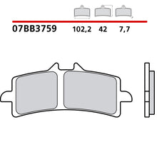 Carica l&#39;immagine nel visualizzatore Galleria, BREMBO - PASTIGLIA MESCOLA GENUINE 07BB3759 Anteriore