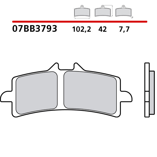 BREMBO - PASTIGLIA MESCOLA GENUINE 07BB3793 Anteriore