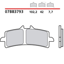 Carica l&#39;immagine nel visualizzatore di Gallery, BREMBO - PASTIGLIA MESCOLA GENUINE 07BB3793 Anteriore