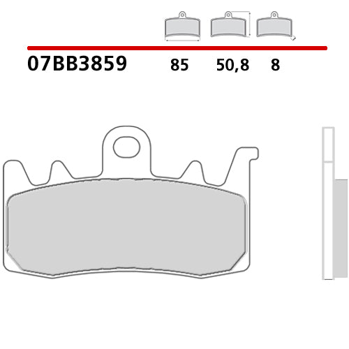 BREMBO - PASTIGLIA MESCOLA GENUINE 07BB3859 Anteriore