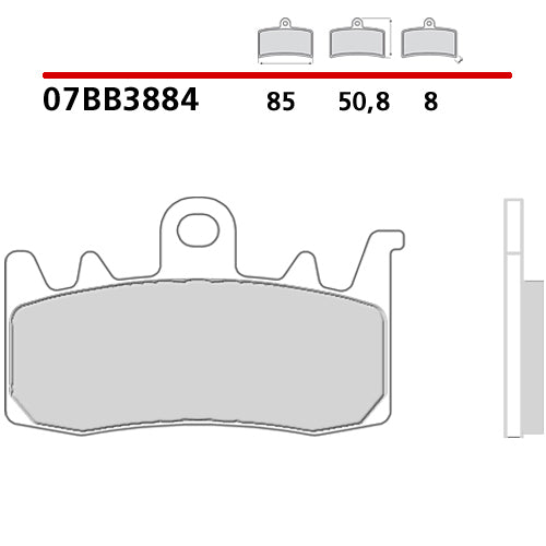 BREMBO - PASTIGLIA MESCOLA GENUINE 07BB3884 Anteriore