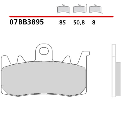 BREMBO - PASTIGLIA MESCOLA GENUINE 07BB3895 Anteriore