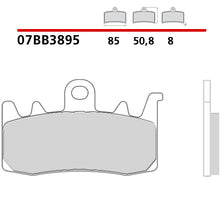 Carica l&#39;immagine nel visualizzatore Galleria, BREMBO - PASTIGLIA MESCOLA GENUINE 07BB3895 Anteriore