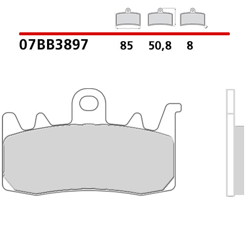 BREMBO - PASTIGLIA MESCOLA GENUINE 07BB3897 Anteriore