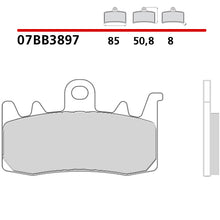 Carica l&#39;immagine nel visualizzatore Galleria, BREMBO - PASTIGLIA MESCOLA GENUINE 07BB3897 Anteriore