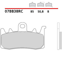 Carica l&#39;immagine nel visualizzatore di Gallery, BREMBO - PASTIGLIA MESCOLA RC 07BB38RC Racing Anteriore