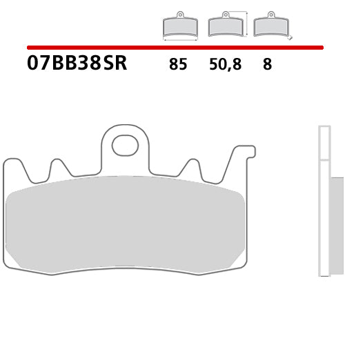 BREMBO - PASTIGLIA MESCOLA SR 07BB38SR Anteriore