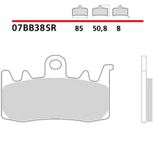 Carica l&#39;immagine nel visualizzatore Galleria, BREMBO - PASTIGLIA MESCOLA SR 07BB38SR Anteriore