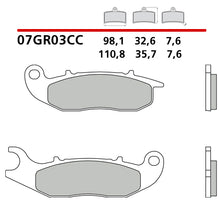 Carica l&#39;immagine nel visualizzatore Galleria, BREMBO - PASTIGLIA MESCOLA CC 07GR03CC Anteriore