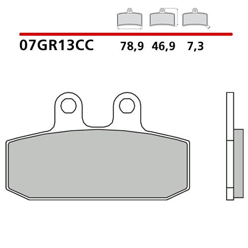 BREMBO - PASTIGLIA MESCOLA CC 07GR13CC Posteriore