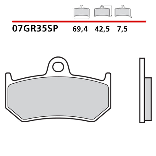 BREMBO - PASTIGLIA MESCOLA SP 07GR35SP Posteriore