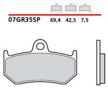 Carica l&#39;immagine nel visualizzatore Galleria, BREMBO - PASTIGLIA MESCOLA SP 07GR35SP Posteriore