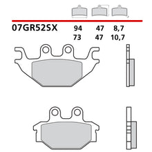 Carica l&#39;immagine nel visualizzatore Galleria, BREMBO - PASTIGLIA MESCOLA SX 07GR52SX Posteriore