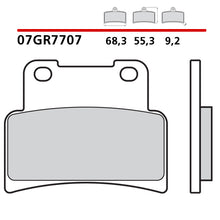 Carica l&#39;immagine nel visualizzatore di Gallery, BREMBO - PASTIGLIA MESCOLA CC 07GR7707 Anteriore