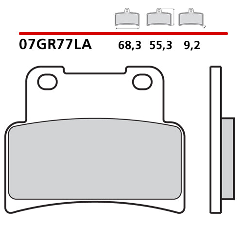 BREMBO - PASTIGLIA MESCOLA LA 07GR77LA Anteriore