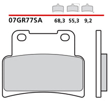 Carica l&#39;immagine nel visualizzatore di Gallery, BREMBO - PASTIGLIA MESCOLA SA 07GR77SA Anteriore