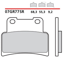 Carica l&#39;immagine nel visualizzatore di Gallery, BREMBO - PASTIGLIA MESCOLA SR 07GR77SR Anteriore