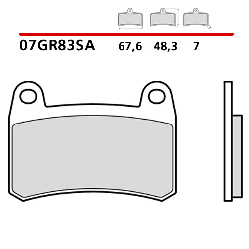 BREMBO - PASTIGLIA MESCOLA SA 07GR83SA Anteriore