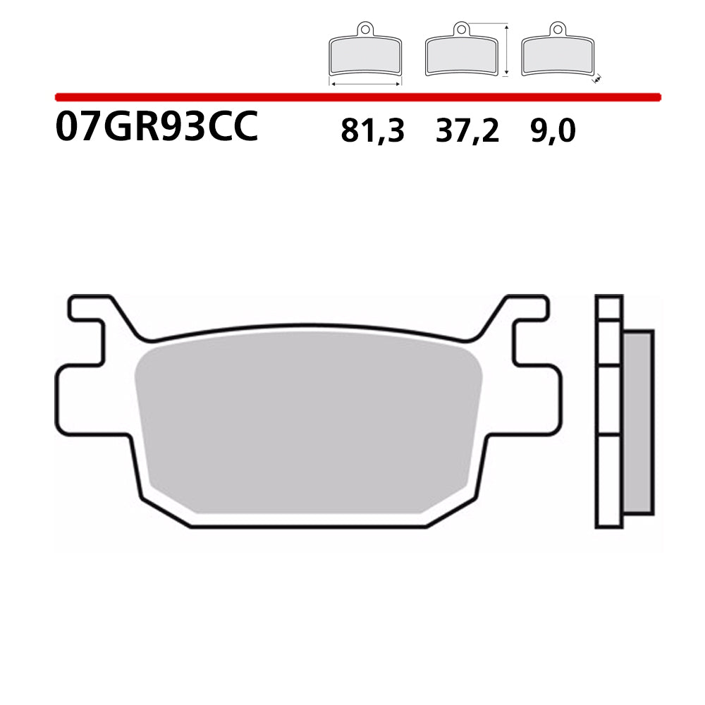 BREMBO - PASTIGLIA MESCOLA CC 07GR93CC Posteriore