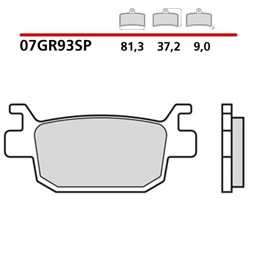 BREMBO - PASTIGLIA MESCOLA SP 07GR93SP Posteriore