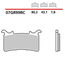 Carica l&#39;immagine nel visualizzatore Galleria, BREMBO - PASTIGLIA MESCOLA RC 07GR99RC Anteriore