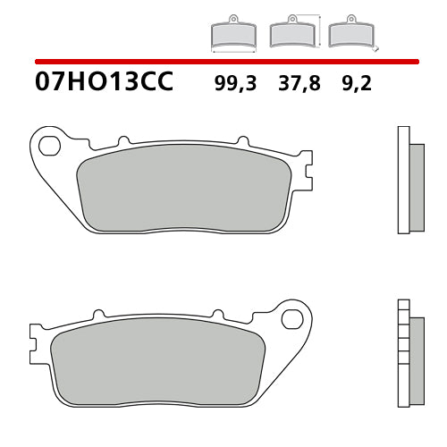 BREMBO - PASTIGLIA MESCOLA CC 07HO13CC Posteriore