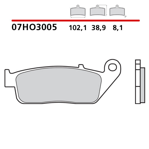 BREMBO - PASTIGLIA MESCOLA CC 07HO3005 Anteriore