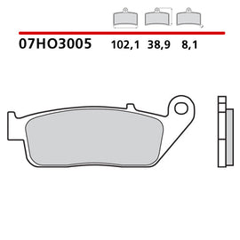 BREMBO - PASTIGLIA MESCOLA CC 07HO3005 Anteriore
