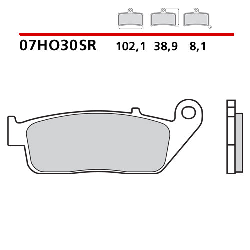 BREMBO - PASTIGLIA MESCOLA SR 07HO30SR Anteriore