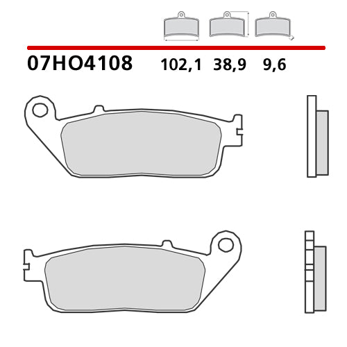 BREMBO - PASTIGLIA MESCOLA CC 07HO4108 Anteriore