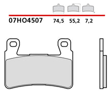 Carica l&#39;immagine nel visualizzatore Galleria, BREMBO - PASTIGLIA MESCOLA CC 07HO4507 Anteriore