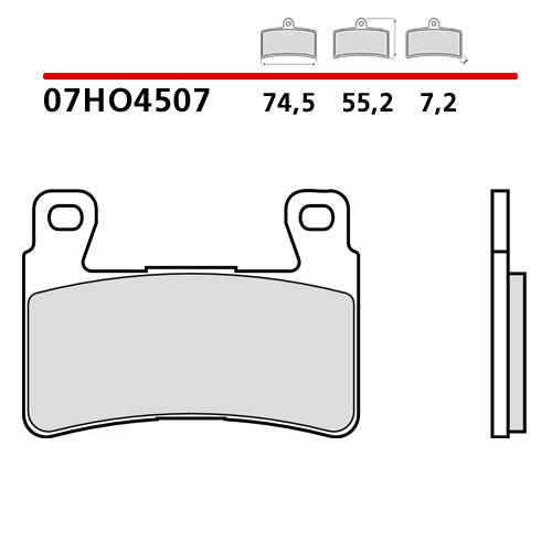 BREMBO - PASTIGLIA MESCOLA CC 07HO4507 Anteriore