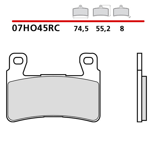 BREMBO - PASTIGLIA MESCOLA RC 07HO45RC Anteriore