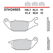 Carica l&#39;immagine nel visualizzatore di Gallery, BREMBO - PASTIGLIA MESCOLA CC 07HO4905 Posteriore