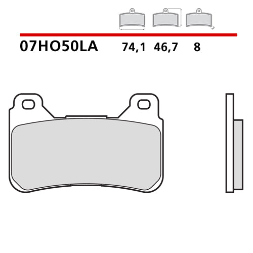 BREMBO - PASTIGLIA MESCOLA LA 07HO50LA Anteriore