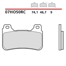 Carica l&#39;immagine nel visualizzatore Galleria, BREMBO - PASTIGLIA MESCOLA RC 07HO50RC Anteriore