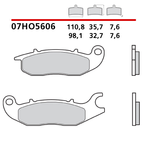 BREMBO - PASTIGLIA MESCOLA CC 07HO5606 Anteriore