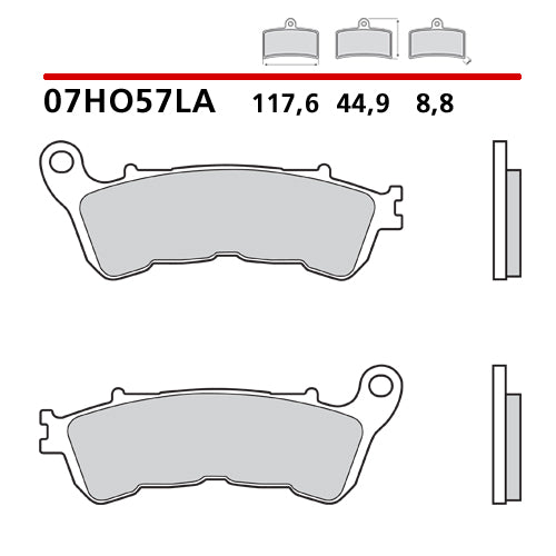 BREMBO - PASTIGLIA MESCOLA LA 07HO57LA Anteriore