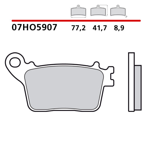 BREMBO - PASTIGLIA MESCOLA CC 07HO5907 Posteriore