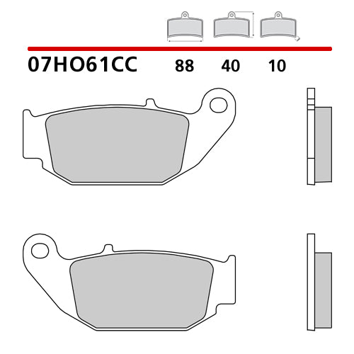 BREMBO - PASTIGLIA MESCOLA CC 07HO61CC Posteriore