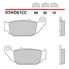 Carica l&#39;immagine nel visualizzatore Galleria, BREMBO - PASTIGLIA MESCOLA CC 07HO61CC Posteriore